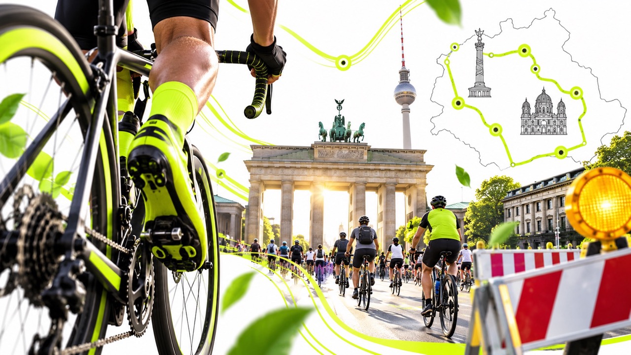 Fahrradkreisfahrt Berlin am 19. September 2026: Start um 14 Uhr am Brandenburger Tor. Route führt über Strausberger Platz, Kantstraße und Großen Stern mit Infos zum Verkehr und Sperrungen im Zentrum.