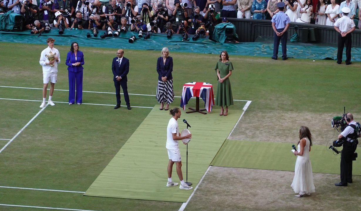 Siegerehrung nach dem Herren-Finale in Wimbledon 2026 mit Alexander Zverev