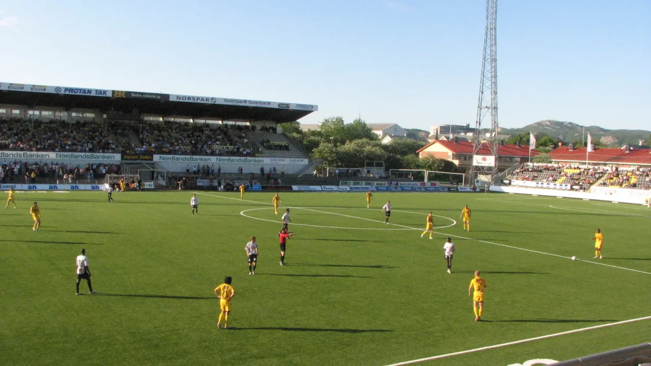 Archivaufnahme des Aspmyra Stadions in Bodø
