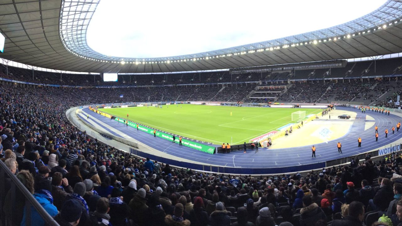 Archivaufnahme des Berliner Olympiastadions bei einem Hertha-Heimspiel 2016