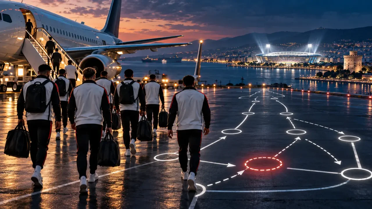 Illustration: DFB-Team reist vor dem Griechenland-Spiel ab