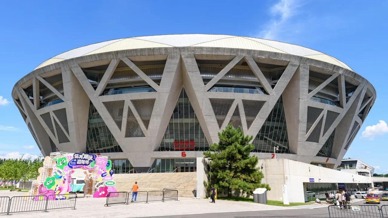 Archivaufnahme des Diamond Court im National Tennis Center Peking