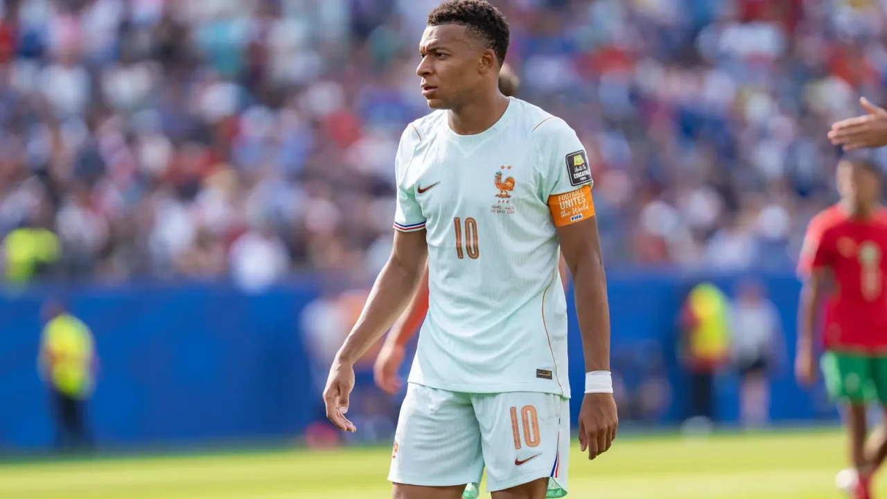 Kylian Mbappé beim WM-Spiel Frankreich gegen Marokko am 9. Juli 2026