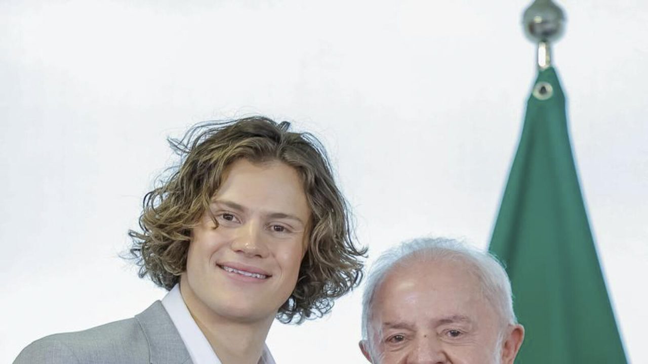 Lucas Pinheiro Braathen bei einem Empfang in Brasília im Februar 2026 – Archivfoto