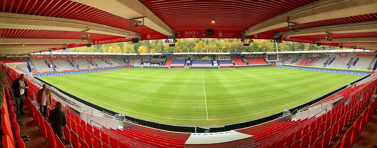 Panorama der Voith-Arena in Heidenheim, Archivaufnahme von 2024