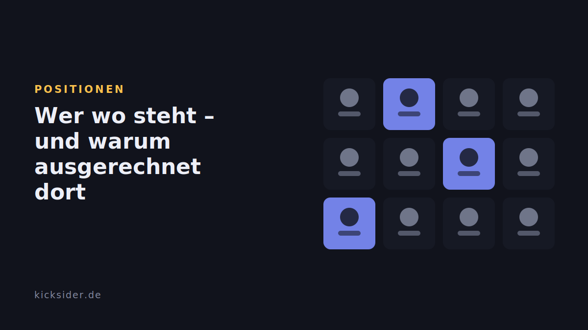 Wer wo steht – und warum ausgerechnet dort