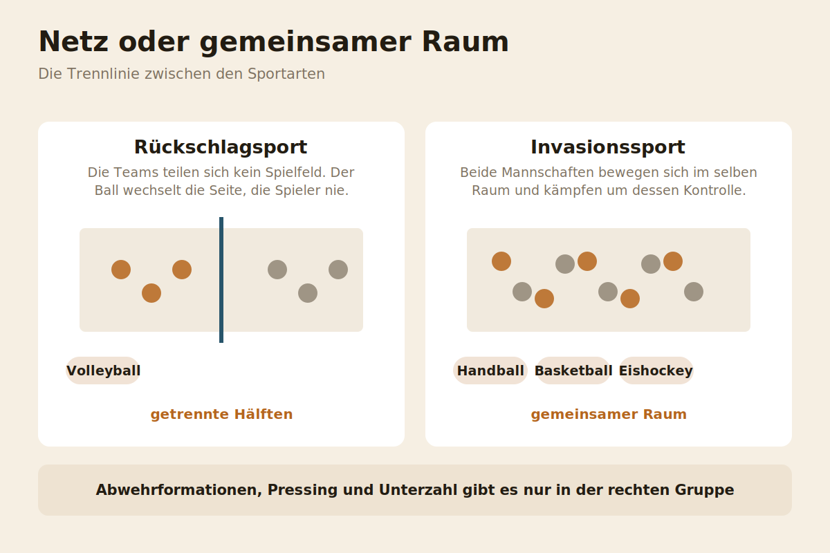 Einteilung der Mannschaftssportarten in Rückschlag- und Invasionssportarten