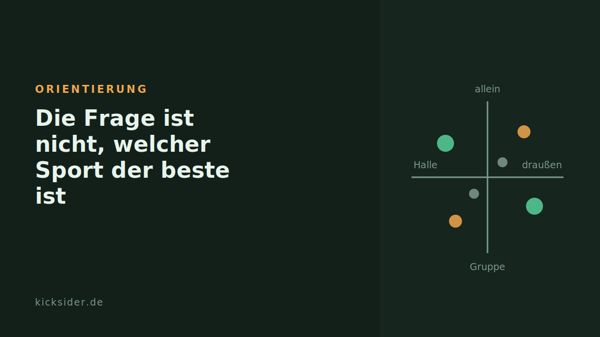 Die Frage ist nicht, welcher Sport der beste ist